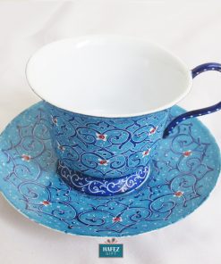 Minakari Persian Enamel Cup, Ocean Design