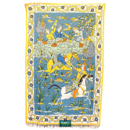 Persian Tapestry ( Qalamkar ) Special Tablecloth, Feast & Hunt Design