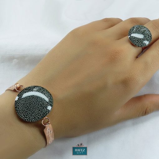 Ring & Bracelet Copper Persian Set, Shine Design