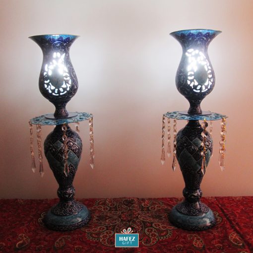Persian Enamel, Minakari Electric Lamplight, Heaven Design XL (2 PCs)
