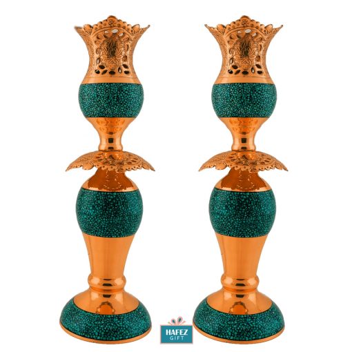 Persian Turquoise Candle Holder Set, Electric (2PCs)