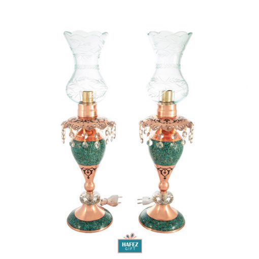 Persian Turquoise Electric Lamp Light, Sparkle Design (2 Holders Set)