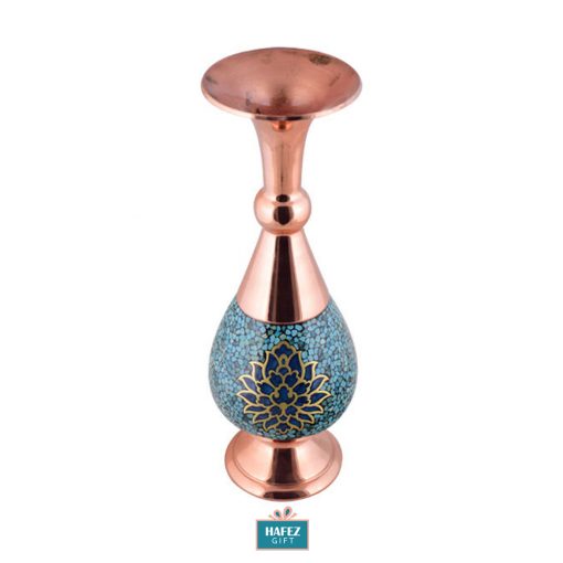 Persian Turquoise Flower Vase, Lotus Design