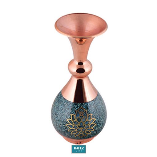 Persian Turquoise Flower Vase, Small Lotus Design