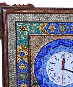 Handmade Wall Clock, Minakari & Khatam-kari, Eden Miniature Design