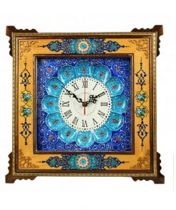 Marquetry & Mina-kari Wall Clock, Royal Design