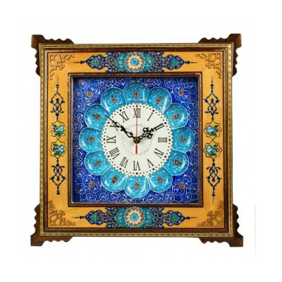 Marquetry & Mina-kari Wall Clock, Royal Design