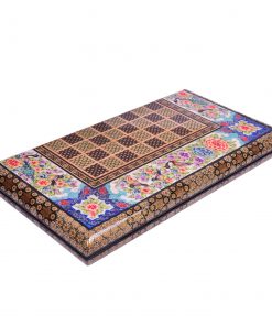 Persian Marquetry Khatam Kari Chess and Backgammon Board, Birds Design