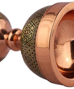 Persian Marquetry, Khatam Kari, Copper Goblet, Diamond Design
