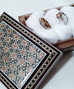 Persian Marquetry Khatam Kari Eastern Ring Box
