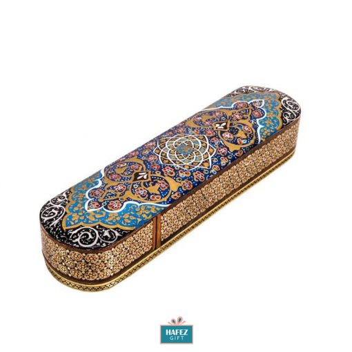Persian Marquetry Khatam Kari Jewelry Box, Solar Design