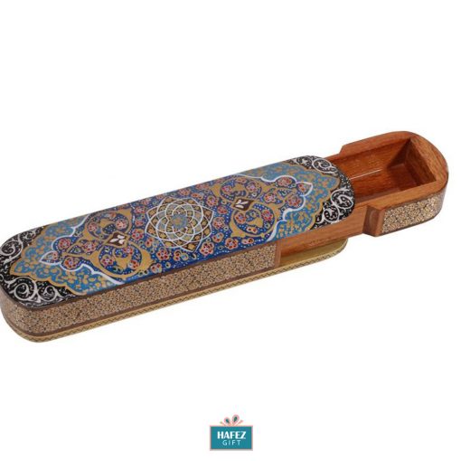 Persian Marquetry Khatam Kari Jewelry Box, Solar Design