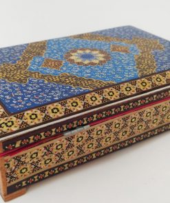 Persian Marquetry, Khatam Kari, Jewelry Box, Flower Sky Design 