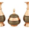 Persian Marquetry, Khatam Kari, Set of Flower Vase and Candy Box