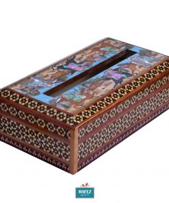 Persian Marquetry Khatam Kari Tissue Box, Christmas Offer