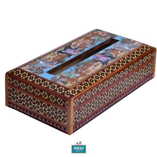 Persian Marquetry Khatam Kari Tissue Box, Christmas Offer