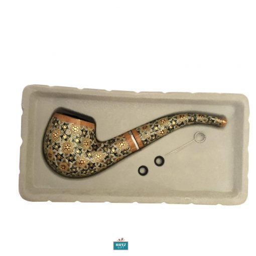  Persian Marquetry Khatam Kari Tobacco Pipe, Europe Design