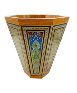 Persian Marquetry Tissue Box & Trash Bin Set , Motley Design