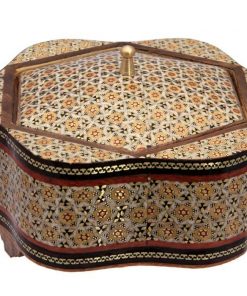  Persian Marquetry or Khatam Kari on Flower Shape Candy Box