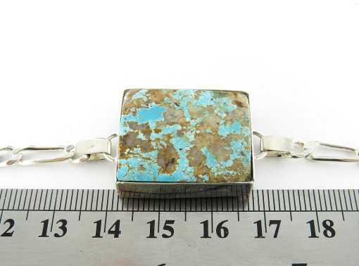 Silver Turquoise Bracelet, Cuadrado Design