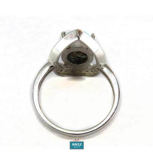 Silver Turquoise Ring, Gutta Design