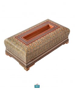 Persian Marquetry Khatam Kari Tissue Box, Diamond Design