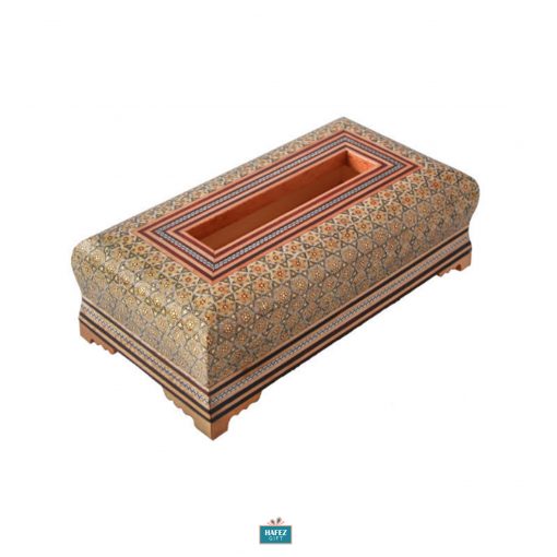 Persian Marquetry Khatam Kari Tissue Box, Diamond Design