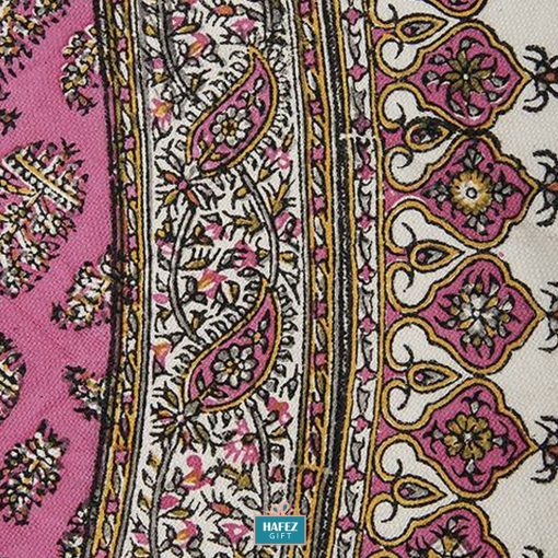 Persian Qalamkar, Tablecloth, Pink Circle Design