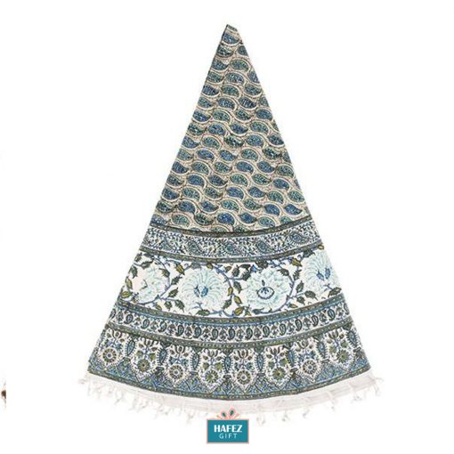 Persian Qalamkar, Tapestry, Tablecloth, Blue Flower Design
