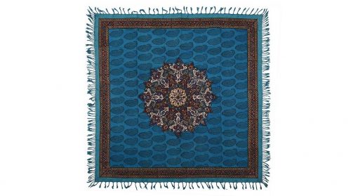 Persian Tapestry, Qalamkar, Tablecloth, Ocean Design