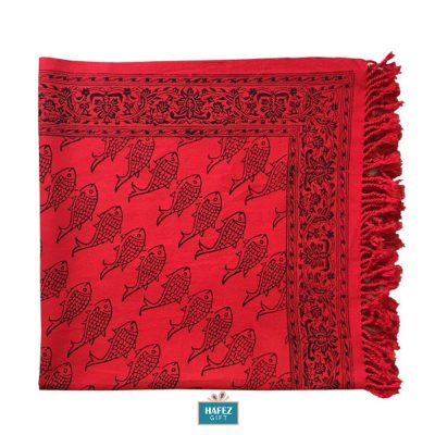 Persian Tapestry, Qalamkar, Tablecloth, Fish Design