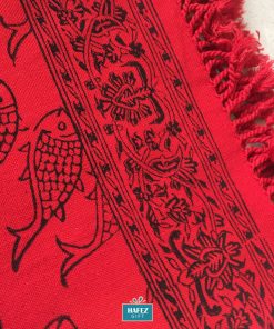 Persian Tapestry, Qalamkar, Tablecloth, Fish Design