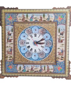 Minakari and Khatam Kari, Wooden Wall Clock, The Legends Design