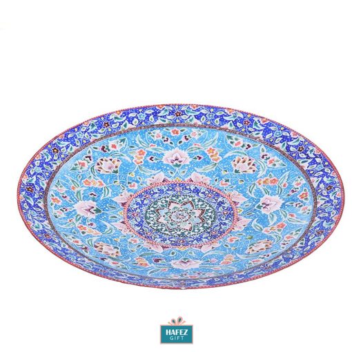 Mina-kari Persian Enamel Plate, Fidelity Design