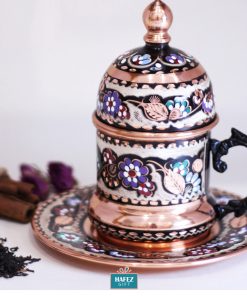  Minakari Persian Enamel Cup, Flowers Design