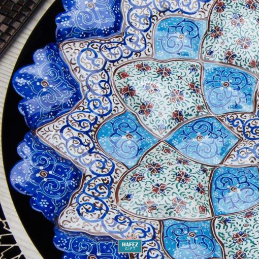 Minakari, Persian Enamel Plate, Angel Design