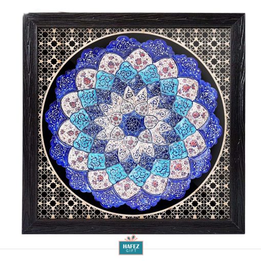 Minakari, Persian Enamel Plate, Angel Design