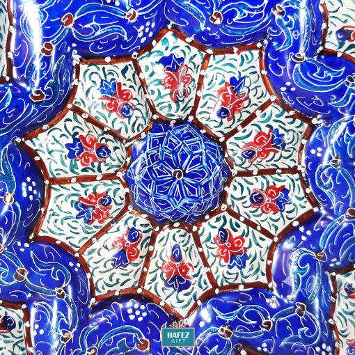 Minakari, Persian Enamel Plate, Arena Design
