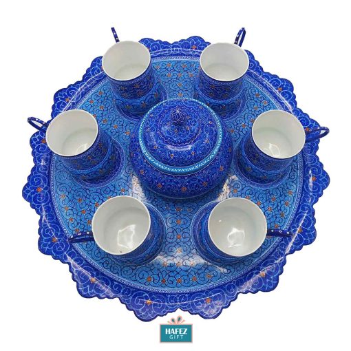 Minakari, Persian Enamel, Tea Cups Service, Mari Design