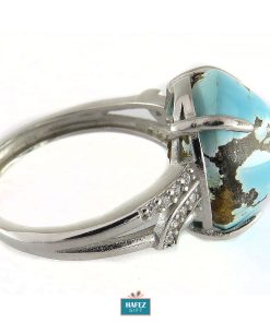 Silver Turquoise Ring, Sweetheart Design