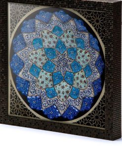 Minakari Persian Enamel Wall Plate, Royal Design