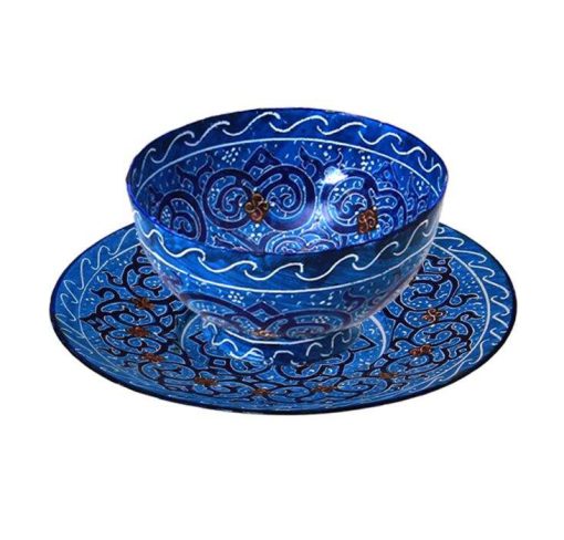 Minakari, Persian Enamel, Classy Bowl and Plate, Eden Design