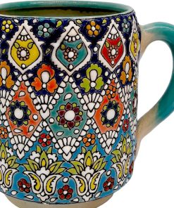 Enamel on pottery mug, Garden Design