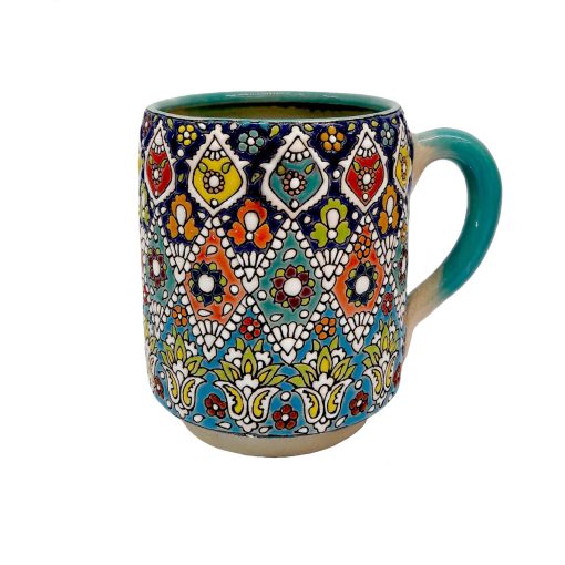 Enamel on pottery mug, Garden Design