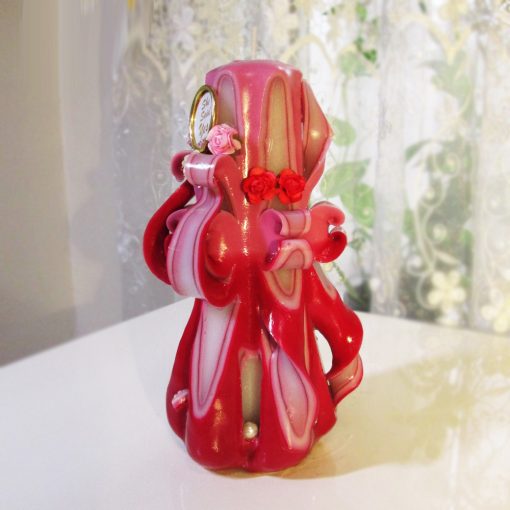 Hand Carved Candle, Passionate LOVE Design (20 cm height)