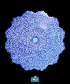 Mina-kari Persian Enamel Plate, Rosa Royal Design