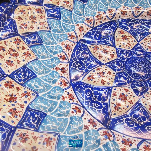 Mina-kari, Persian Enamel Plate, Sky Design