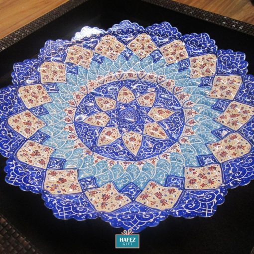 Mina-kari, Persian Enamel Plate, Sky Design