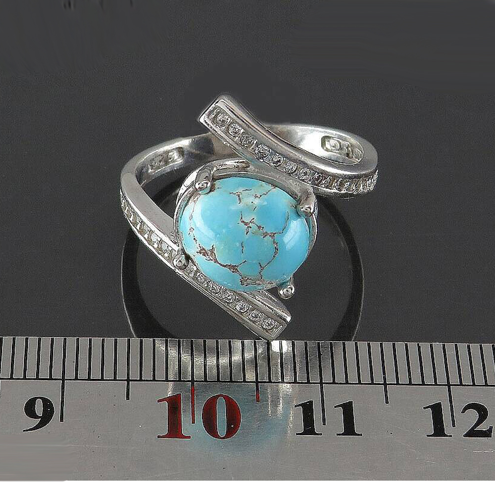 Silver Turquoise Ring, Maria Design (3) Silver Turquoise Ring, Maria Design